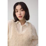 バックオープンポンポンヤーンベスト | AZUL BY MOUSSY | 詳細画像2 