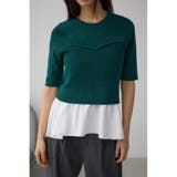 D/GRN3 | ペプラムインナーセットニット | AZUL BY MOUSSY