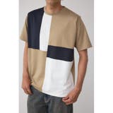 柄BEG5 | パネルスウィッチングTシャツ | AZUL BY MOUSSY