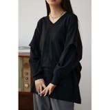 BLK | ショルダーデザインルーズニットトップス | AZUL BY MOUSSY