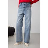 L/BLU1 | AZUL DENIM ハイウエストワイドロング丈 | AZUL BY MOUSSY