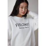 裏毛ロゴクルーネックトップス | AZUL BY MOUSSY | 詳細画像1 