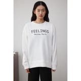 裏毛ロゴクルーネックトップス | AZUL BY MOUSSY | 詳細画像4 