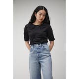 SOFT PONTE SHIRRING TEE | AZUL BY MOUSSY | 詳細画像20 