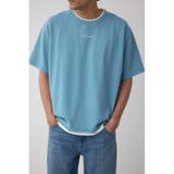 L/BLU1 | フェイクレイヤードジャガードTシャツ | AZUL BY MOUSSY
