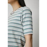 MULTICOLOR BORDER RIB TOPS | AZUL BY MOUSSY | 詳細画像9 