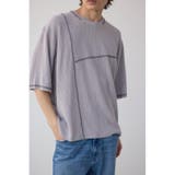 L/GRY1 | ブランケットステッチリラックスニット | AZUL BY MOUSSY