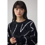 BLK | ニュアンス柄ニットトップス | AZUL BY MOUSSY