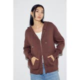 BRN | Wジップニットフーディー | AZUL BY MOUSSY