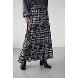 柄BLK5 | グラフィックチェックフレアスカート | AZUL BY MOUSSY