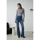 AZUL DENIM ハイウエストボタンフレアデニム | AZUL BY MOUSSY | 詳細画像4