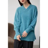D/BLU3 | 2WAYモヘヤライクVネックニットトップス | AZUL BY MOUSSY