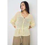 L/YEL1 | ドライタッチニットVネックカーディガン | AZUL BY MOUSSY