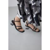 BLK | クリアヒールナローストラップサンダル | AZUL BY MOUSSY