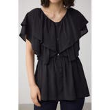 BLK | ラッフルペプラムブラウス | AZUL BY MOUSSY