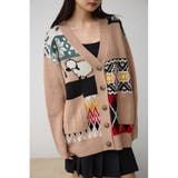 BEG | パッチワークカーディガン | AZUL BY MOUSSY