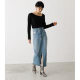 HIGH WAIST SLIT DENIM SK ２ | AZUL BY MOUSSY | 詳細画像33 