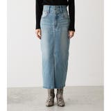 HIGH WAIST SLIT DENIM SK ２ | AZUL BY MOUSSY | 詳細画像35 