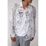 シアーマーブル総柄シャツ | AZUL BY MOUSSY | 詳細画像1 