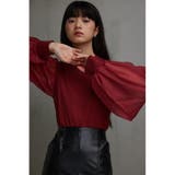 袖シアー袖リブトップス | AZUL BY MOUSSY | 詳細画像33 