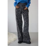 柄BLK5 | AZUL DENIM 起毛ツイルレオパードデニム | AZUL BY MOUSSY