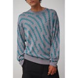 柄GRY5 | 総柄ジャガードニットトップス | AZUL BY MOUSSY