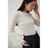 O/WHT1 | フレアスリーブリブニット | AZUL BY MOUSSY