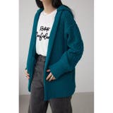 D/GRN3 | マットモールフードトッパーカーデ | AZUL BY MOUSSY