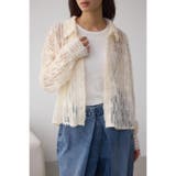 IVOY3 | シアーチュールフリンジシャツ | AZUL BY MOUSSY