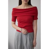 RED | オフショルダーリブトップス | AZUL BY MOUSSY