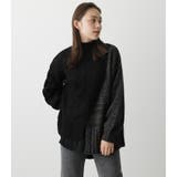 ASYMMETRY CABLE KNIT TOPS | AZUL BY MOUSSY | 詳細画像2 