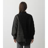 ASYMMETRY CABLE KNIT TOPS | AZUL BY MOUSSY | 詳細画像7 