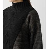 ASYMMETRY CABLE KNIT TOPS | AZUL BY MOUSSY | 詳細画像8 