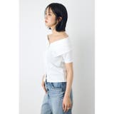 ダブルジップオフショルトップス | AZUL BY MOUSSY | 詳細画像4 