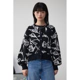 2WAY線花柄ジャガードカーディガン | AZUL BY MOUSSY | 詳細画像4