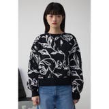 2WAY線花柄ジャガードカーディガン | AZUL BY MOUSSY | 詳細画像12