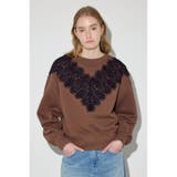 BRN | バイカラーレースクルーネックスウェット | AZUL BY MOUSSY