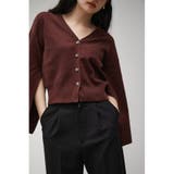 BRN | SLEEVE SLIT KNIT CARDIGAN | AZUL BY MOUSSY