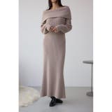 GREIGE | オフショルロングニットワンピース | AZUL BY MOUSSY