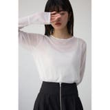 バックスリットシアーロングトップス | AZUL BY MOUSSY | 詳細画像1 