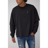 BLK | 微配色フェイクレイヤードロンT | AZUL BY MOUSSY