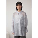 バックスリット総柄シアーシャツ | AZUL BY MOUSSY | 詳細画像4