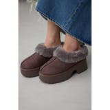 厚底ムートンヒールデザインスリッポン | AZUL BY MOUSSY | 詳細画像14 