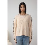 ステッチデザインケーブルニット | AZUL BY MOUSSY | 詳細画像12 