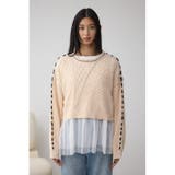 ステッチデザインケーブルニット | AZUL BY MOUSSY | 詳細画像5 