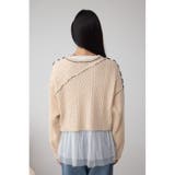 ステッチデザインケーブルニット | AZUL BY MOUSSY | 詳細画像7 