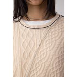 ステッチデザインケーブルニット | AZUL BY MOUSSY | 詳細画像8 