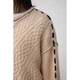 ステッチデザインケーブルニット | AZUL BY MOUSSY | 詳細画像9 