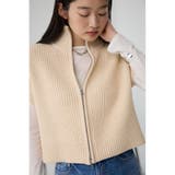 ジップアップニットベスト | AZUL BY MOUSSY | 詳細画像1 