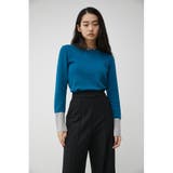 COLOR CUFF BLOCK KNIT TOPS | AZUL BY MOUSSY | 詳細画像23 